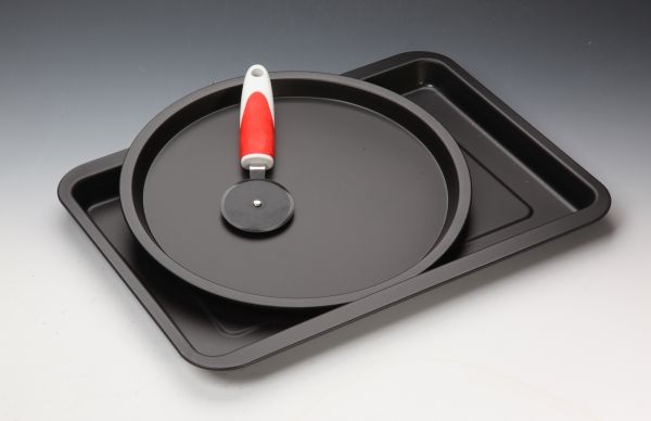 BALLARINI 1A0000.2, Pizzapande-sæt, Sort, Aluminium, Italien, 28 cm, 330 mm