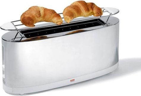 Alessi SG68 - Brødrister - 2 skive - 1 Holdere - mirror polished stainless steel/white