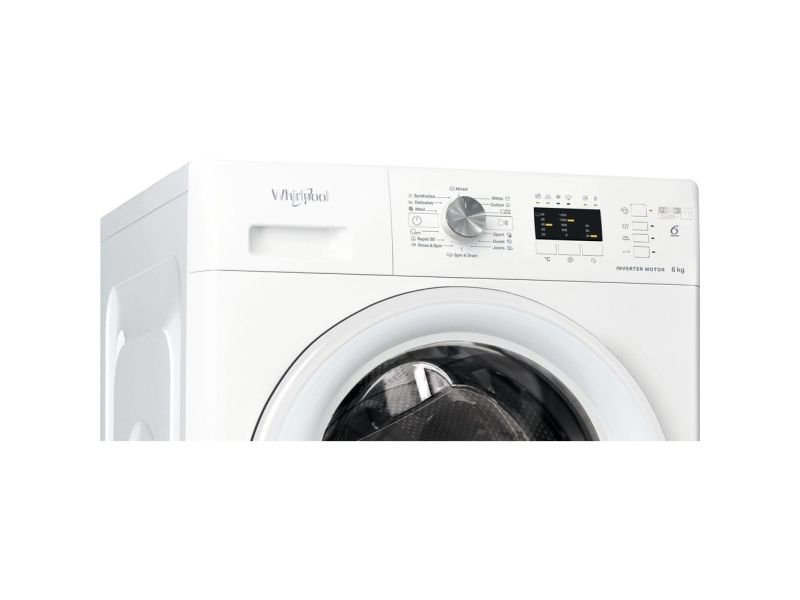 Whirlpool FFL 6238 W EE - Vaskemaskine - bredde: 59.5 cm - dybde: 57.5 cm - højde: 84.5 cm - frontbetjening - 52 liter - 6 kg - 1200 rpm - hvid