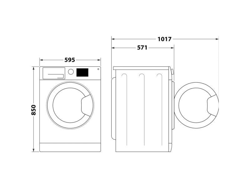 Whirlpool FFL 6238 W EE - Vaskemaskine - bredde: 59.5 cm - dybde: 57.5 cm - højde: 84.5 cm - frontbetjening - 52 liter - 6 kg - 1200 rpm - hvid