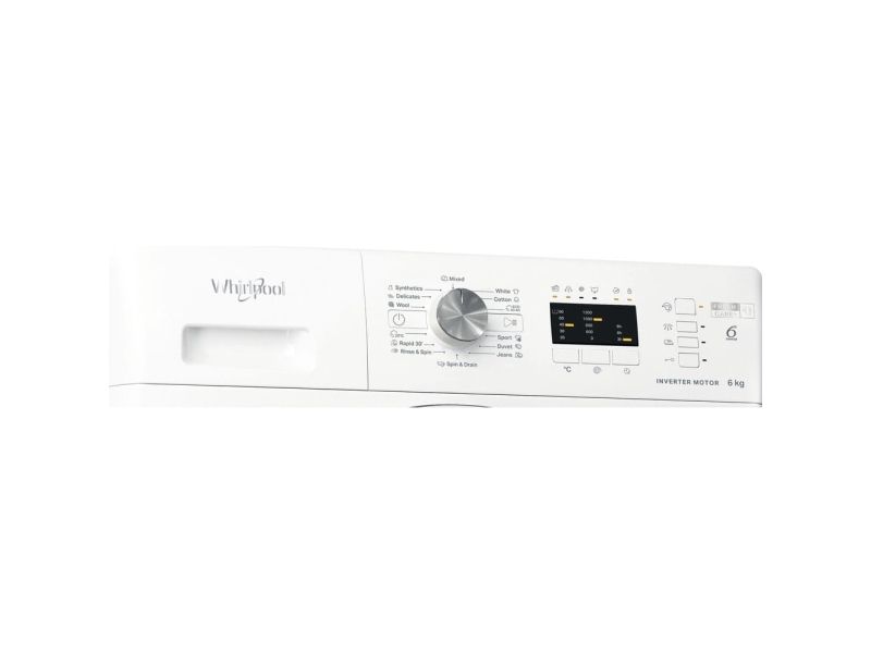 Whirlpool FFL 6238 W EE - Vaskemaskine - bredde: 59.5 cm - dybde: 57.5 cm - højde: 84.5 cm - frontbetjening - 52 liter - 6 kg - 1200 rpm - hvid