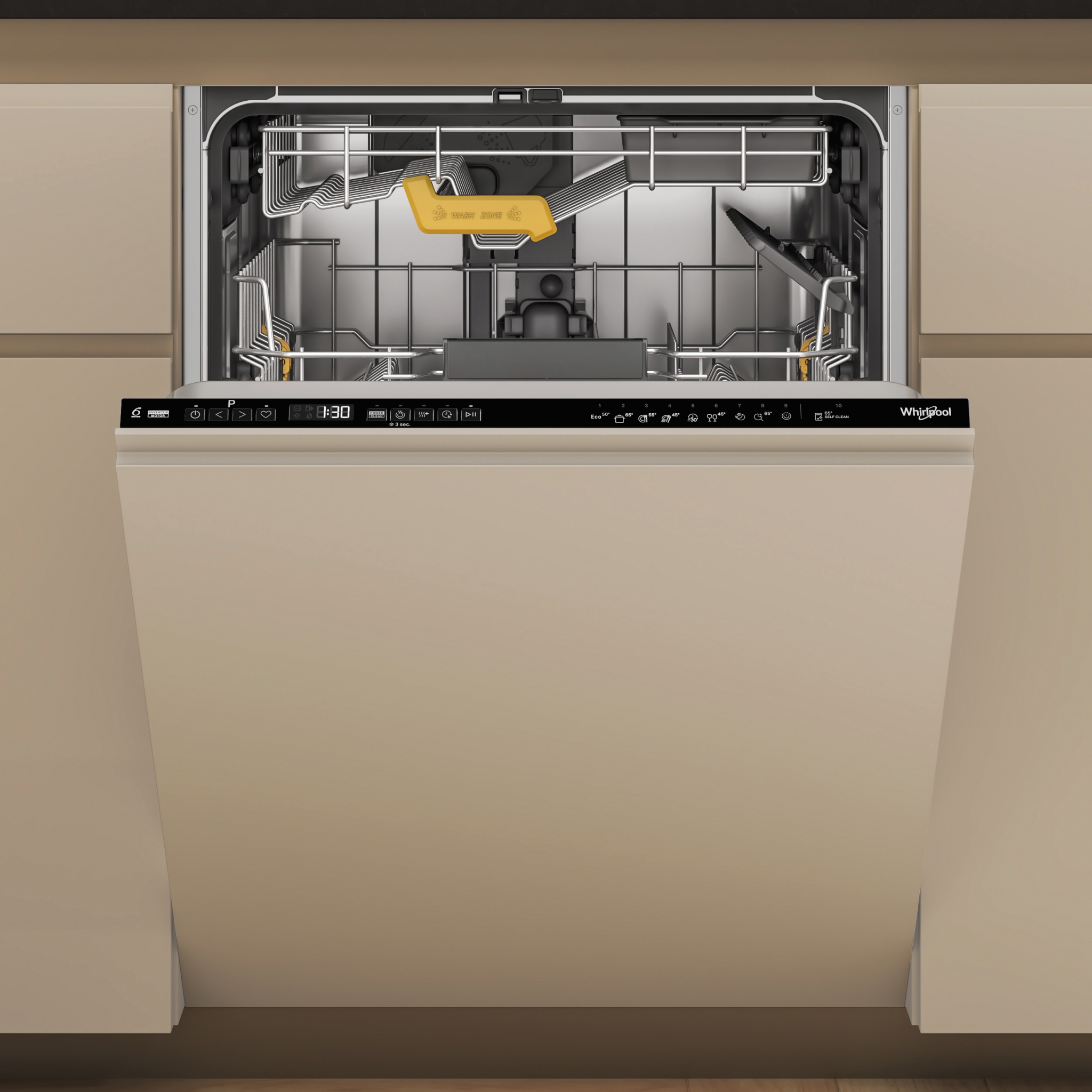 WHIRLPOOL WH8IPB14AM6L0 - Opvaskemaskine - Sort