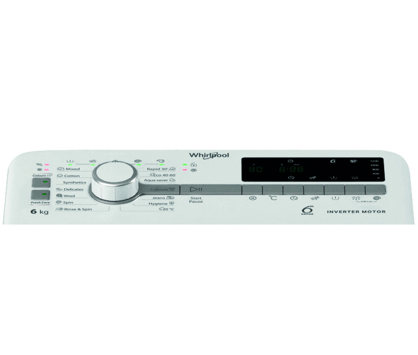 Whirlpool TDLR6261SSEE Topbetjent Vaskemaskine