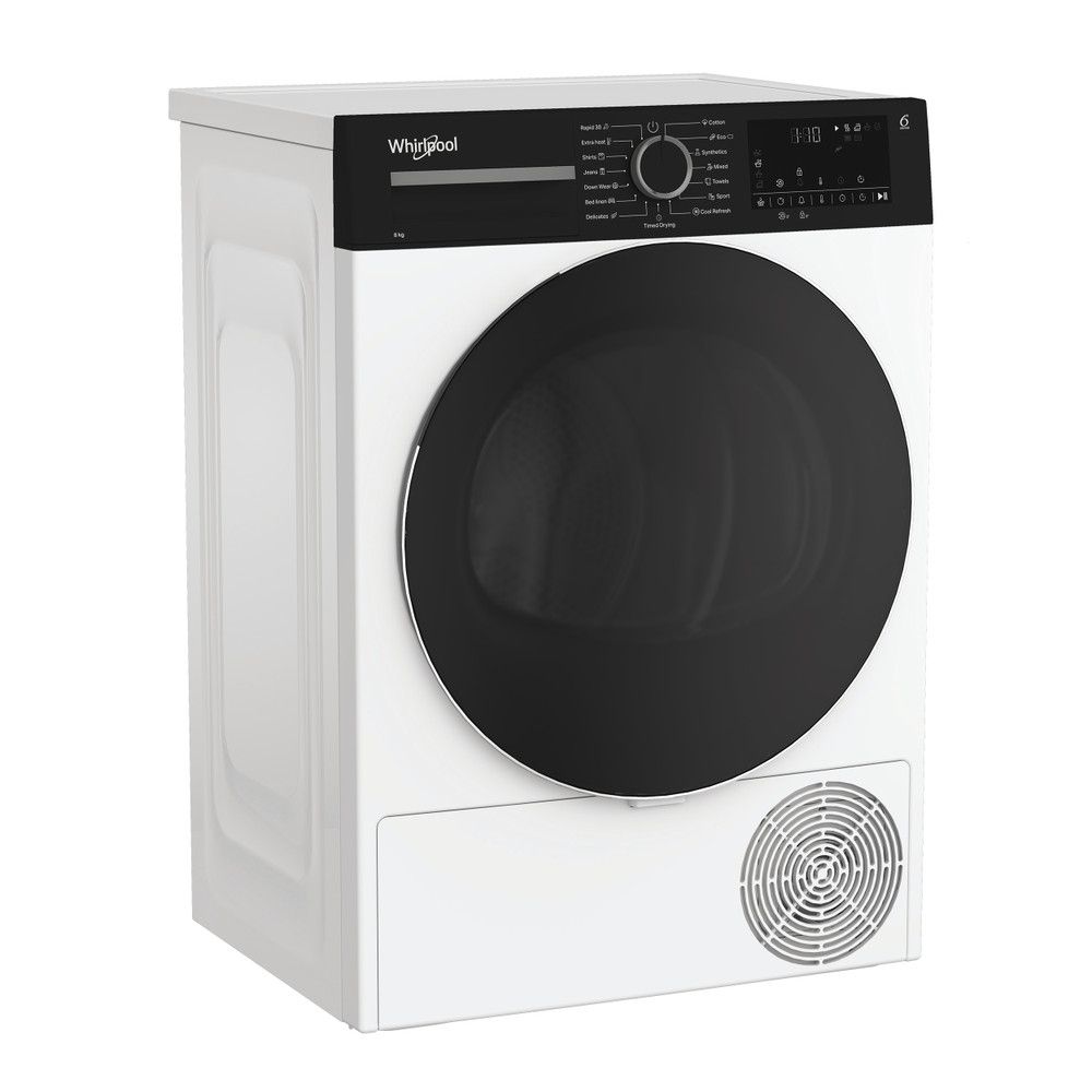 „Whirlpool“ džiovyklė | WPS D8 WBS EE | Energijos vartojimo efektyvumo klasė D | Priekinis pakraunamas | 8kg | Šilumos siurblys | Skaitmeninis | Gylis 55 cm | Baltas billede 2