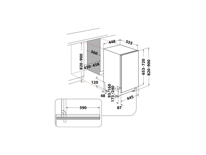 WHIRLPOOL Z065663 - Opvaskemaskine - Sølv