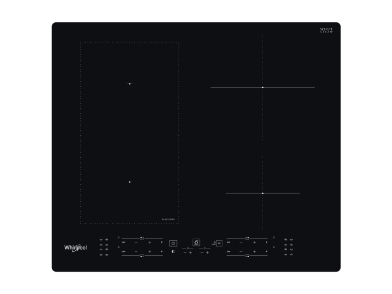 Whirlpool WL B3360 NE, Sort, Indbygget, 59 cm, Zone induktionskogeplade, Glas, 4 zone(s)