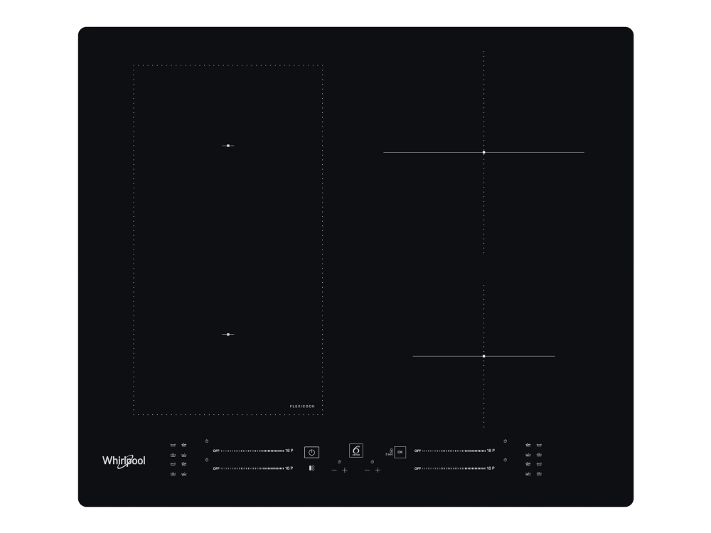 Whirlpool Filo WL S7960 NE - Induktions kogeplade - 4 plader - Niche - bredde: 56 cm - dybde: 48 cm - sort