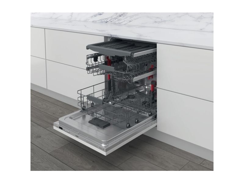 Whirlpool WI 7020 PF, Fuldt indbygget, Fuld størrelse (60 cm), Sølv, 1,3 m, 1,55 m, 1,5 m