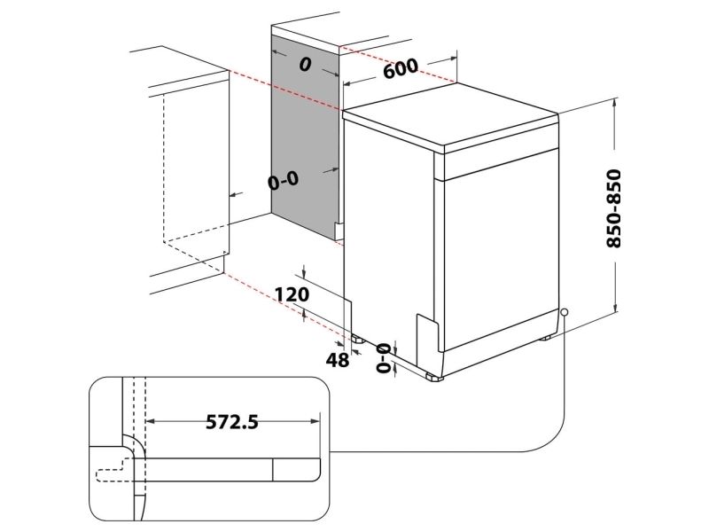 WHIRLPOOL Z046254 - Opvaskemaskine - Sort billede 4