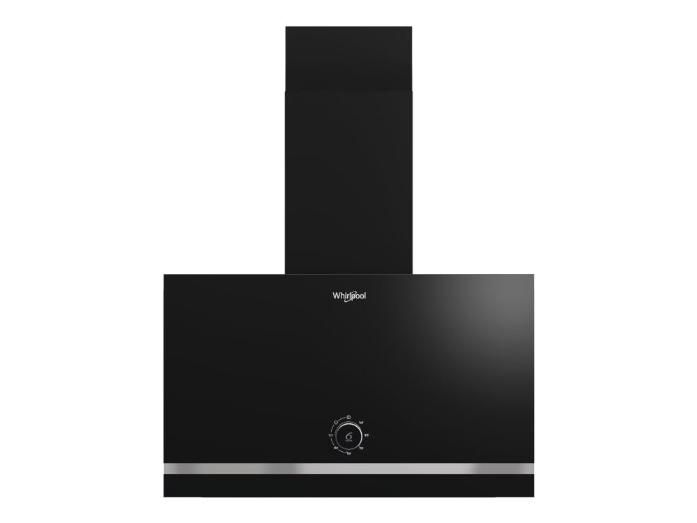 Whirlpool WHVA 62F LM K - Hætte - skorsten vinklet - bredde: 59.8 cm - dybde: 25 cm - udsugning & recirculation - med intern motor - sort