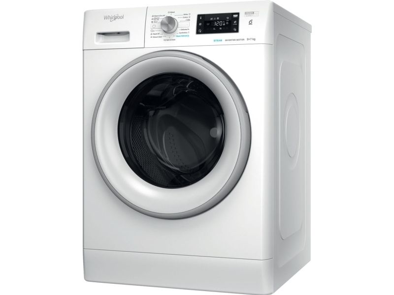 Whirlpool FFWDB 976258 SV EE, Front-læsning, Fritstående, Hvid, Venstre, 7 kg, 1551 rpm billede 1