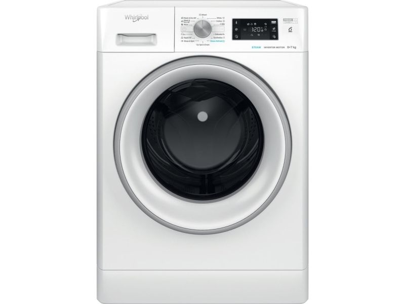 Whirlpool FFWDB 976258 SV EE, Front-læsning, Fritstående, Hvid, Venstre, 7 kg, 1551 rpm billede 3