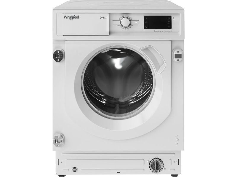 Whirlpool BI WDWG 961485 EU, Front-læsning, Indbygget, Venstre, Hvid, Knapper, Dreje, 58 L