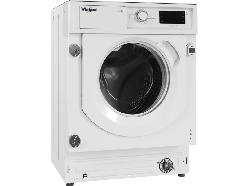 Whirlpool BI WDWG 961485 EU, Front-læsning, Indbygget, Venstre, Hvid, Knapper, Dreje, 58 L