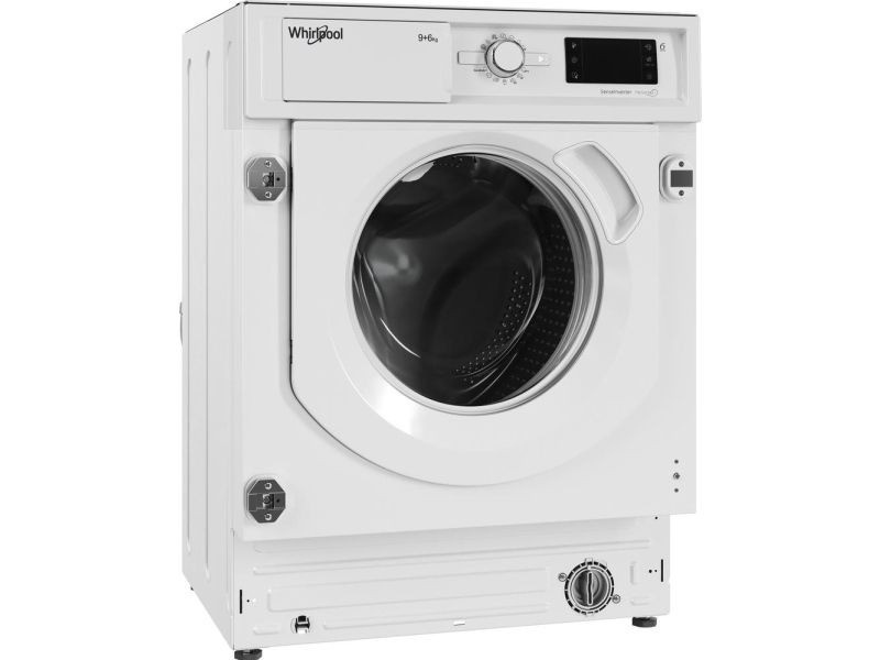 Whirlpool BI WDWG 961485 EU, Front-læsning, Indbygget, Venstre, Hvid, Knapper, Dreje, 58 L