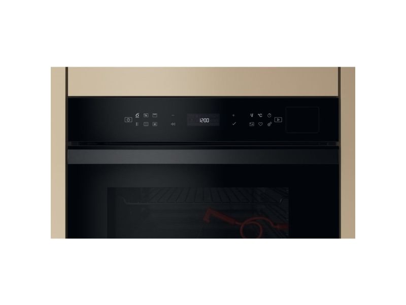 Whirlpool W Collection WOI6A8FPT1SBA - Ovn - med dampfunktion - til indbygning - niche - bredde: 56 cm - dybde: 55 cm - højde: 58.3 cm - med selv-rengøring - Klasse A+ - sort