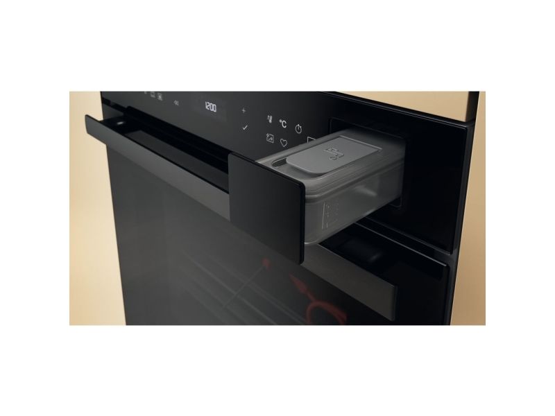 Whirlpool W Collection WOI6A8FPT1SBA - Ovn - med dampfunktion - til indbygning - niche - bredde: 56 cm - dybde: 55 cm - højde: 58.3 cm - med selv-rengøring - Klasse A+ - sort
