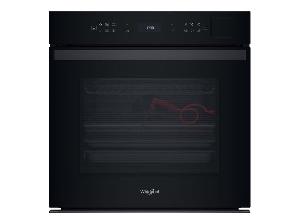Whirlpool W Collection WOI6A8FPT1SBA - Ovn - med dampfunktion - til indbygning - niche - bredde: 56 cm - dybde: 55 cm - højde: 58.3 cm - med selv-rengøring - Klasse A+ - sort