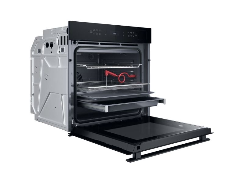 Whirlpool W Collection WOI6A8FPT1SBA - Ovn - med dampfunktion - til indbygning - niche - bredde: 56 cm - dybde: 55 cm - højde: 58.3 cm - med selv-rengøring - Klasse A+ - sort