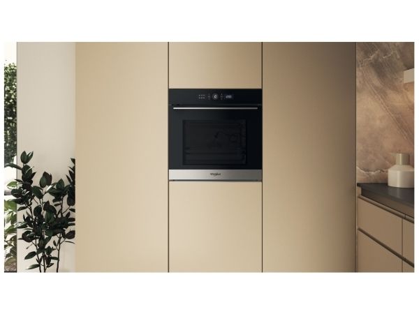 Whirlpool WOI5S8PPM1SXA, Medium, Elektrisk ovn, 73 L, 73 L, Hydrolytisk + pyrolytisk, Indbygget