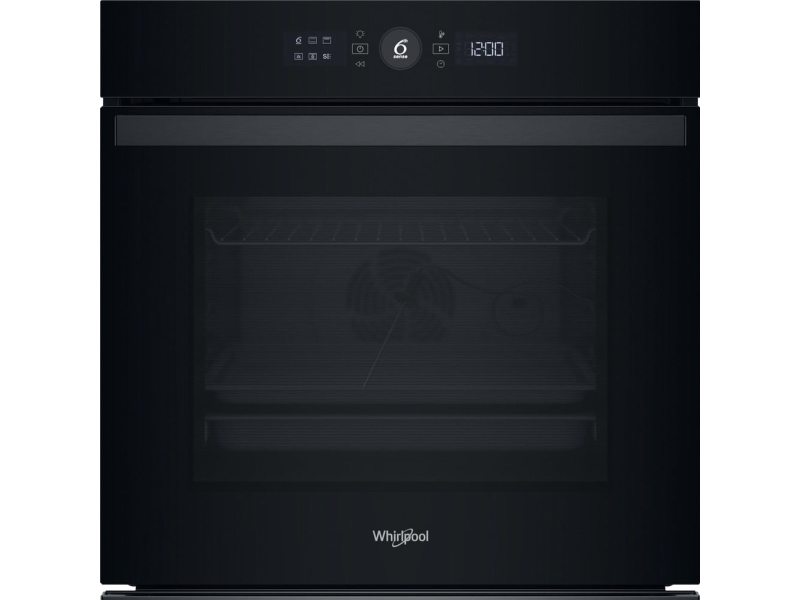 Whirlpool WOI4S8PPM1SB, Medium, Elektrisk ovn, 73 L, 73 L, Hydrolytisk + pyrolytisk, Indbygget