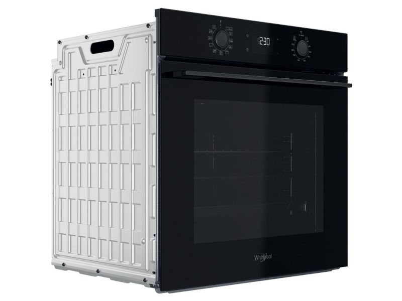 Whirlpool OMK58HU1B - Ovn - til indbygning - niche - bredde: 56 cm - dybde: 56 cm - højde: 58.3 cm - med selv-rengøring - Klasse A+ - sort