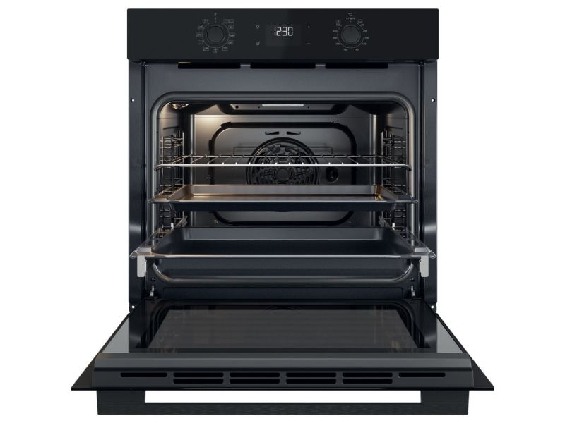 Whirlpool OMK58HU1B - Ovn - til indbygning - niche - bredde: 56 cm - dybde: 56 cm - højde: 58.3 cm - med selv-rengøring - Klasse A+ - sort