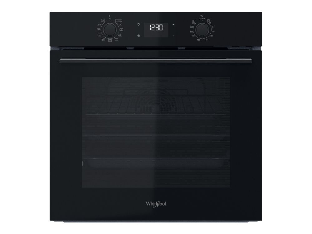 Whirlpool OMK58HU1B - Ovn - til indbygning - niche - bredde: 56 cm - dybde: 56 cm - højde: 58.3 cm - med selv-rengøring - Klasse A+ - sort