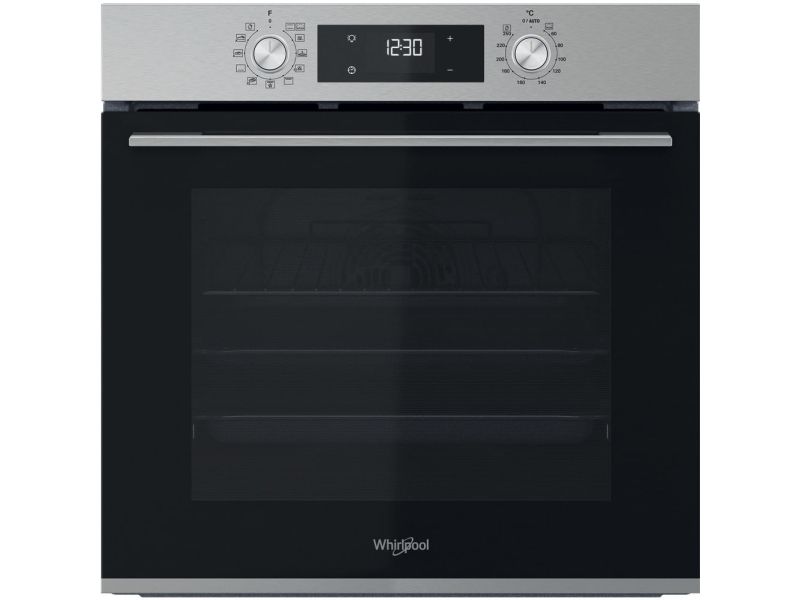 Whirlpool OMK58HU1X - Ovn - til indbygning - niche - bredde: 56 cm - dybde: 56 cm - højde: 58.3 cm - med selv-rengøring - Klasse A+ - rustfrit stål