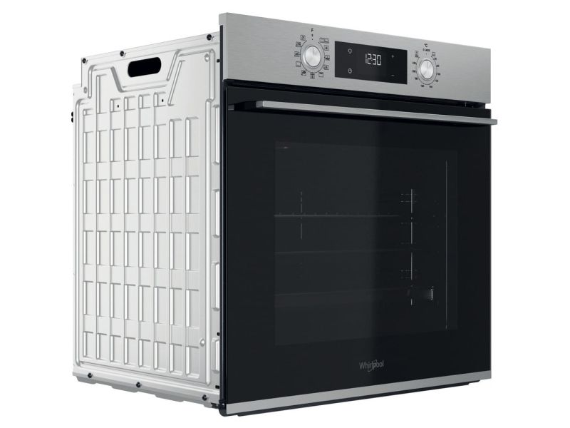Whirlpool OMK58HU1X - Ovn - til indbygning - niche - bredde: 56 cm - dybde: 56 cm - højde: 58.3 cm - med selv-rengøring - Klasse A+ - rustfrit stål