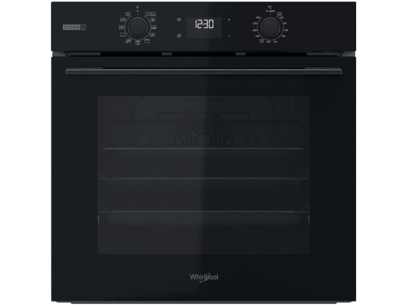 Whirlpool OMSK58CU1B, Medium, Elektrisk ovn, 71 L, 71 L, Blæserassisteret, Katalytisk