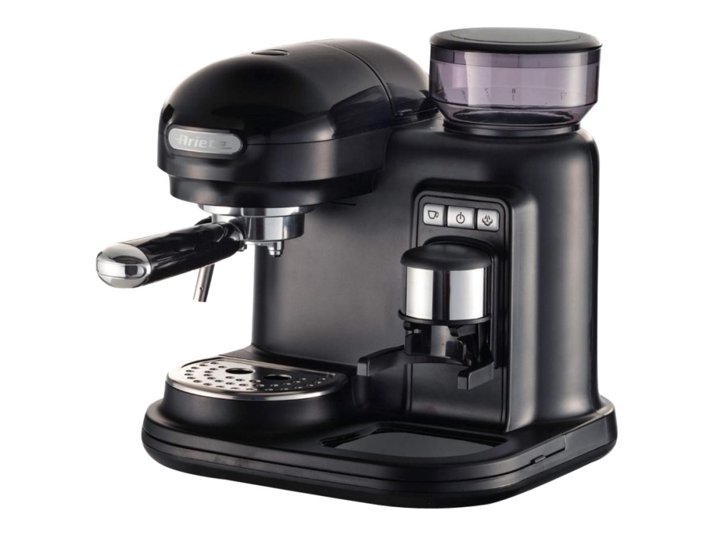 Ariete Moderna 1318 - Kaffemaskine med mælkeskummer - 15 bar - sort