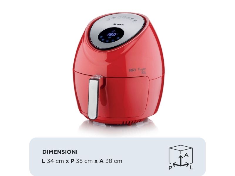 Ariete 4618 Airy Fryer XXL - Varmluftsrister - 5.5 liter - 1800 W - sort