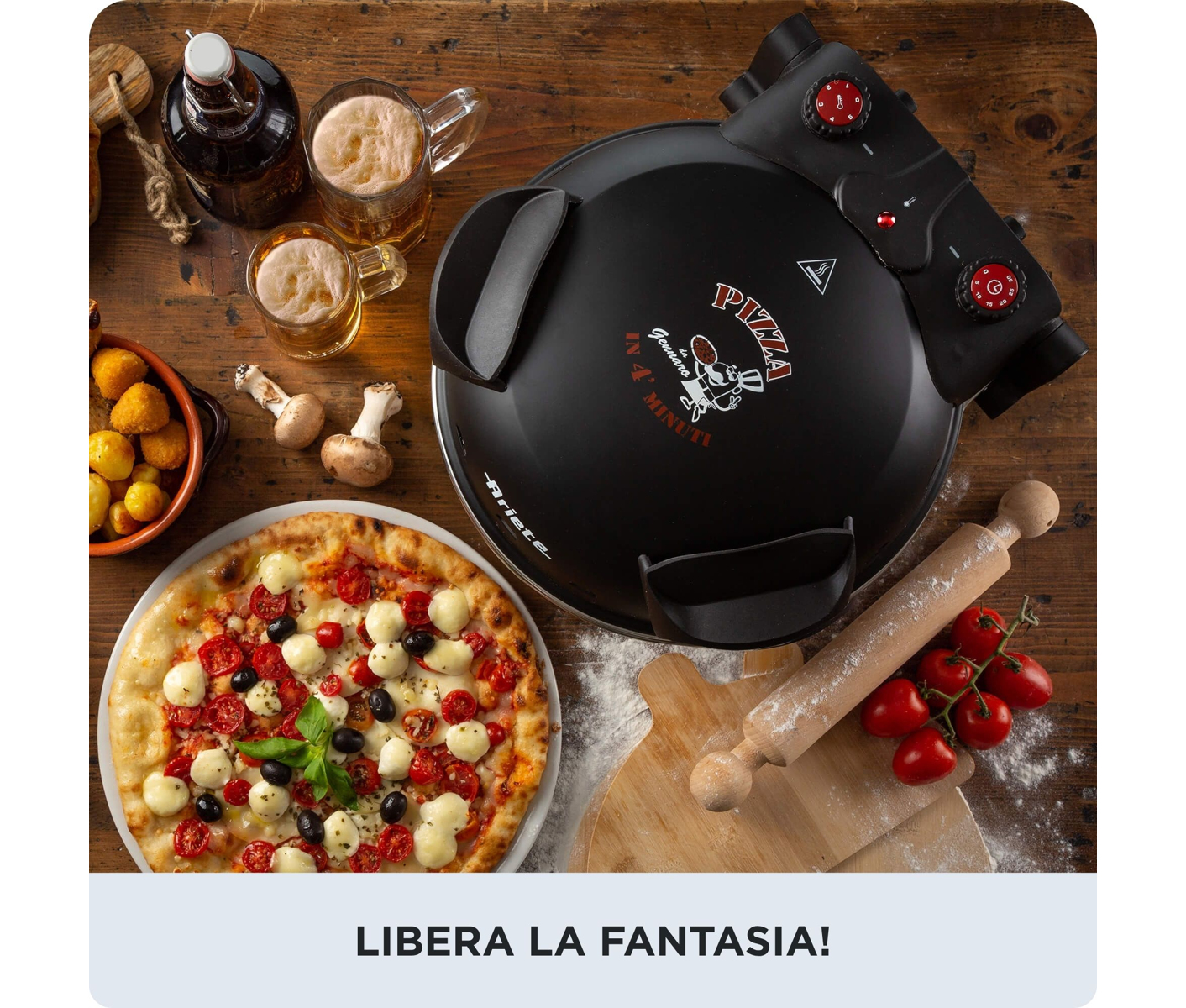 Ariete 0917 - Pizza ovn - 1.2 kW - sort billede 3