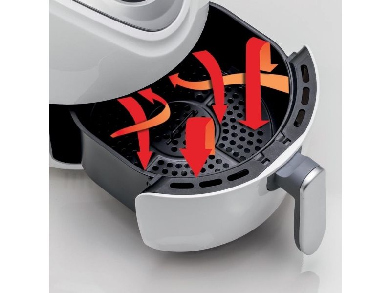 Ariete 4616/03, Varmluftsteger, 3,5 L, 200 °C, 60 min., Enkelt, Sølv, Hvid