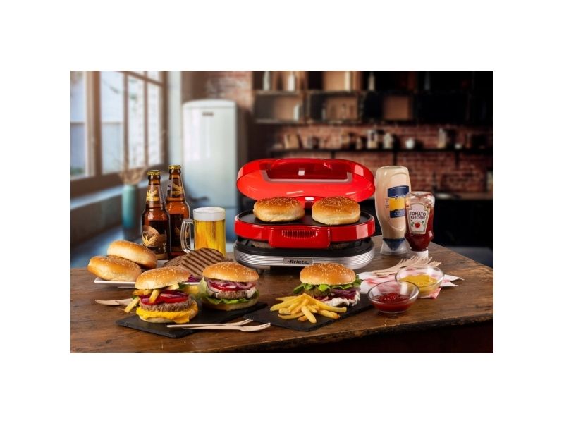 Ariete Party Time 0205 - Burgermaskine - 1.2 kW - rød