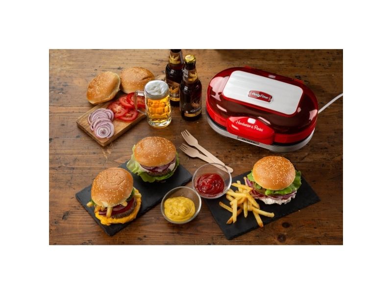 Ariete Party Time 0205 - Burgermaskine - 1.2 kW - rød