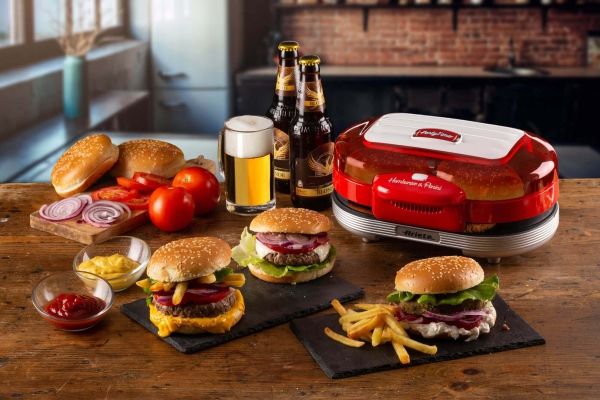 Ariete Party Time 0205 - Burgermaskine - 1.2 kW - rød