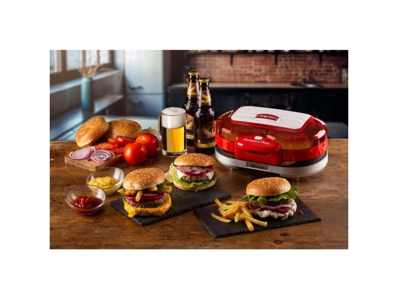 Ariete Party Time 0205 - Burgermaskine - 1.2 kW - rød