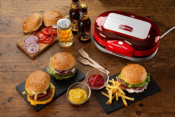 Ariete Party Time 0205 - Burgermaskine - 1.2 kW - rød