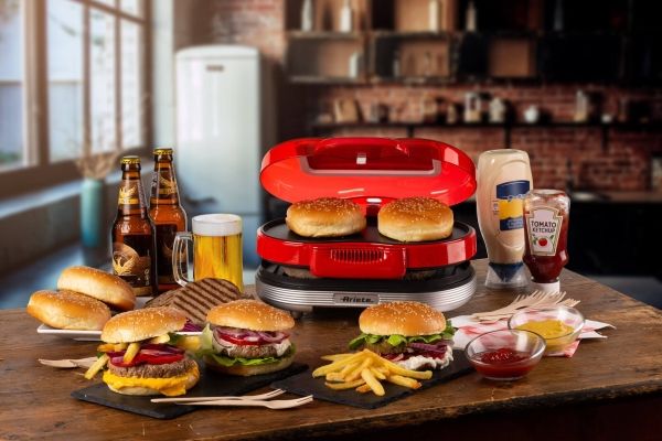 Ariete Party Time 0205 - Burgermaskine - 1.2 kW - rød