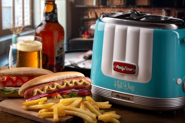 Ariete 0206/01, Hotdog rister, Lyse Blå, 2 stk, 650 W, 160 mm, 270 mm