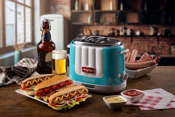 Ariete 0206/01, Hotdog rister, Lyse Blå, 2 stk, 650 W, 160 mm, 270 mm