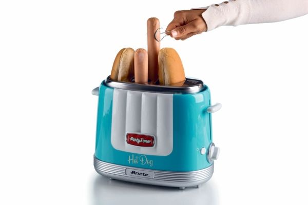 Ariete 0206/01, Hotdog rister, Lyse Blå, 2 stk, 650 W, 160 mm, 270 mm