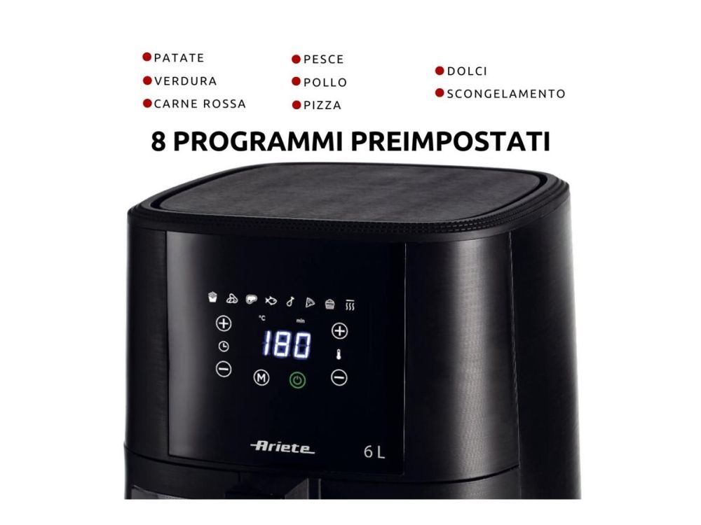 Ariete Airy 4626 - Varmluftsrister - 6 liter - 1.3 kW