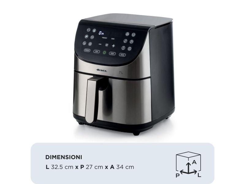 Ariete 4628/00, Varmluftsteger, 7 L, 2,8 kg, 35 °C, 200 °C, 60 min.