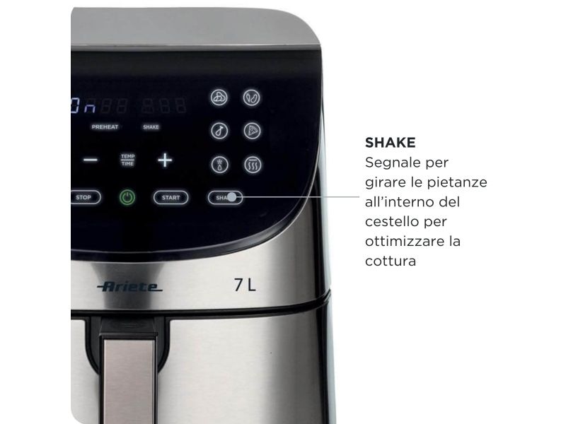 Ariete 4628/00, Varmluftsteger, 7 L, 2,8 kg, 35 °C, 200 °C, 60 min.