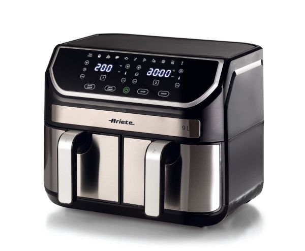 Ariete 4625/00, Varmluftsteger, 9 L, 3,6 kg, 35 °C, 200 °C, Dobbelt