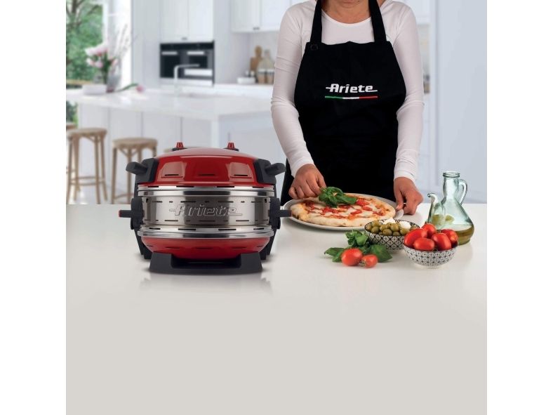 Ariete 0927/00, 2 pizza(er), Rød, 32 cm, 400 °C, Sten, 2300 W