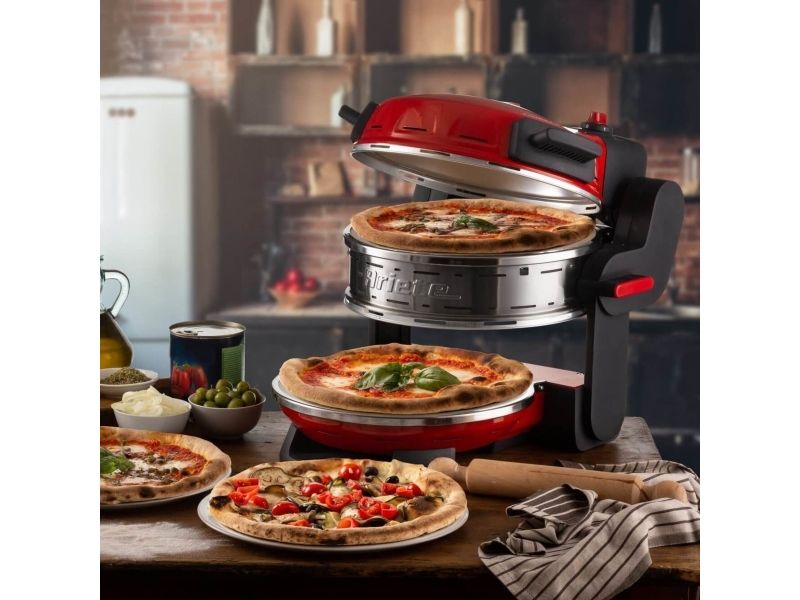 Ariete 0927/00, 2 pizza(er), Rød, 32 cm, 400 °C, Sten, 2300 W